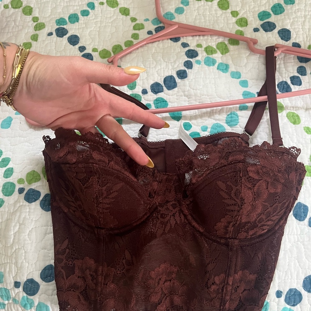M&M'S Dark Brown Lace Bralette